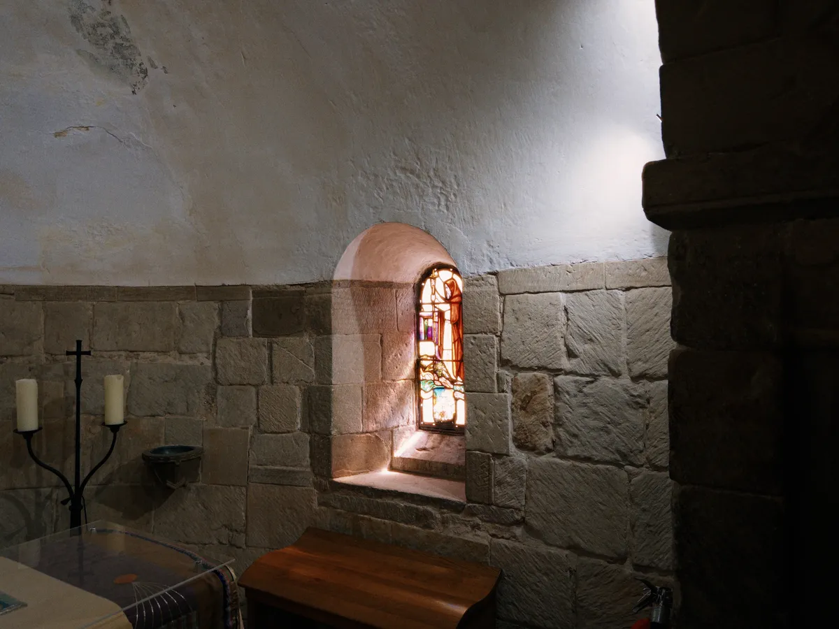 Stained glass window in St. Margarets chapel