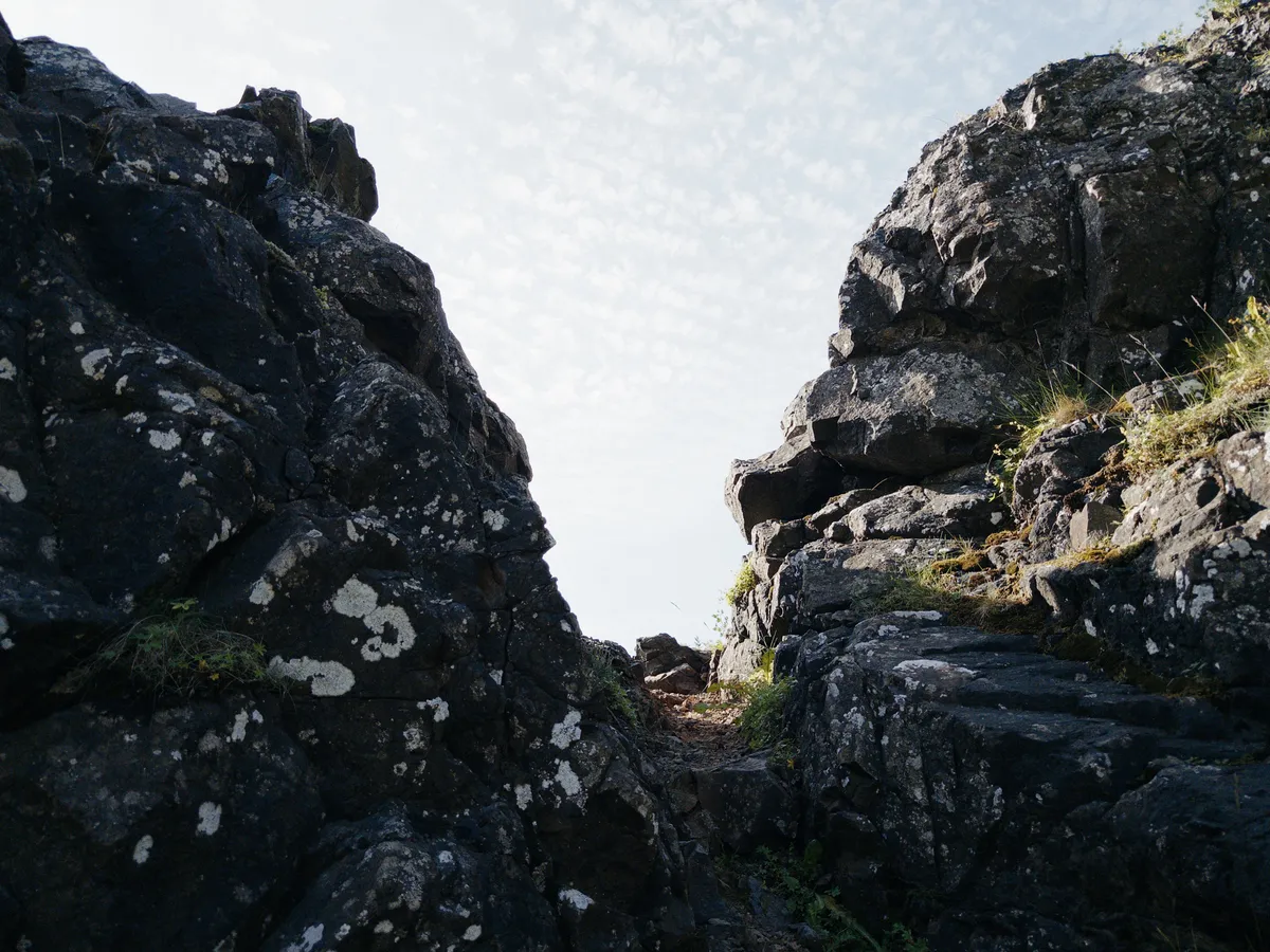 A path rough two rocks