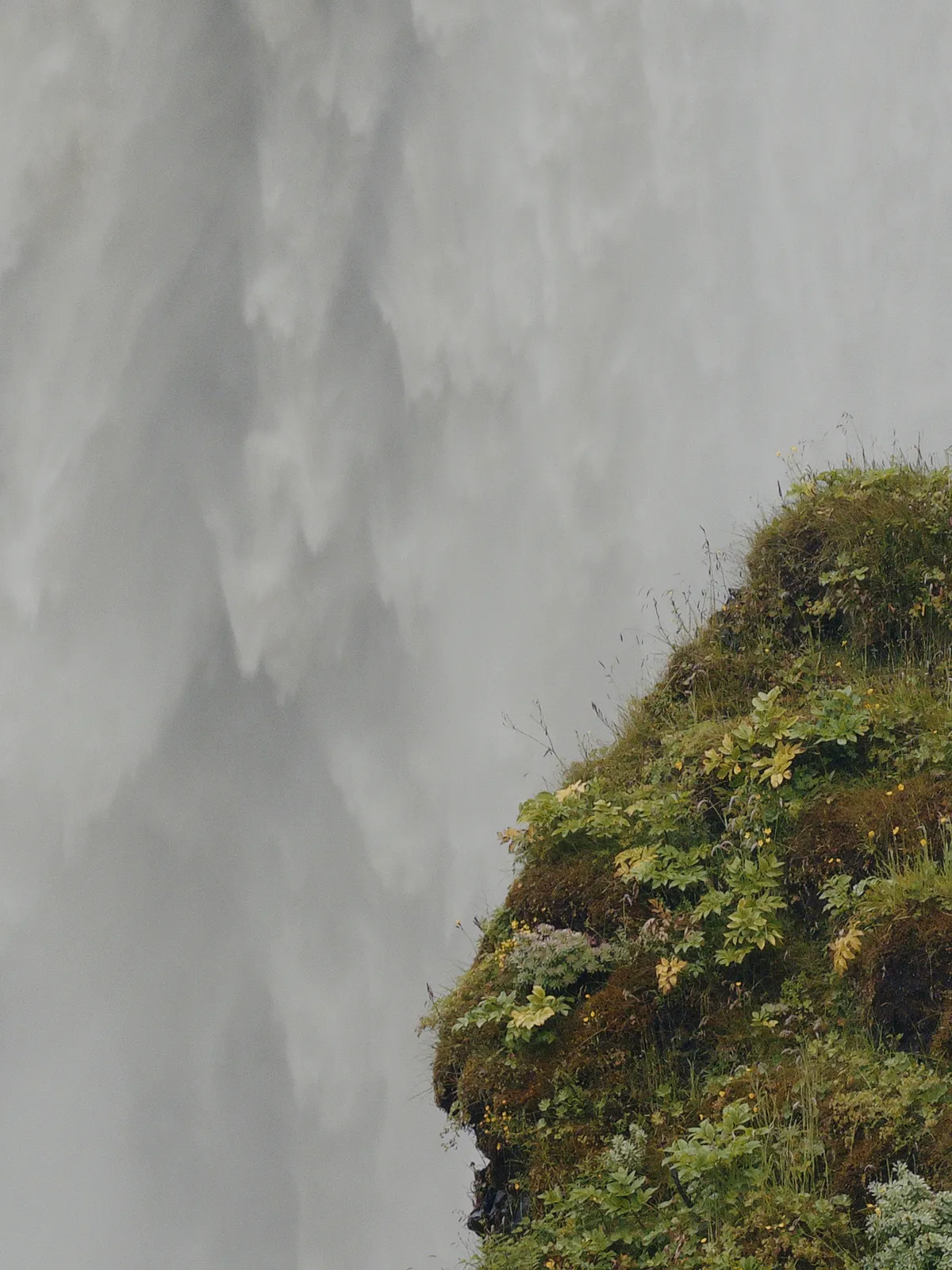 closeup of a waterfall