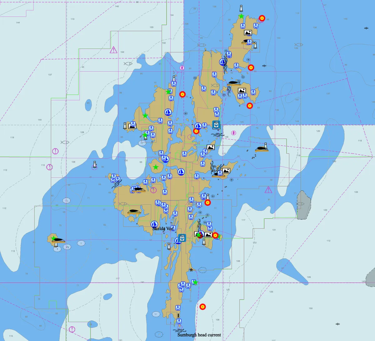 Shetland moorings and anchorages