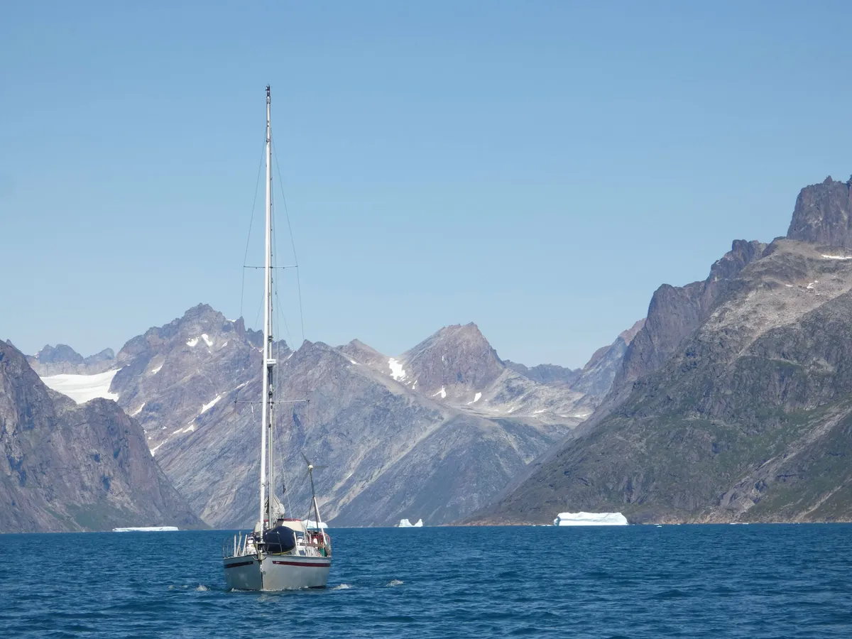 Prins Christian sound from the sea