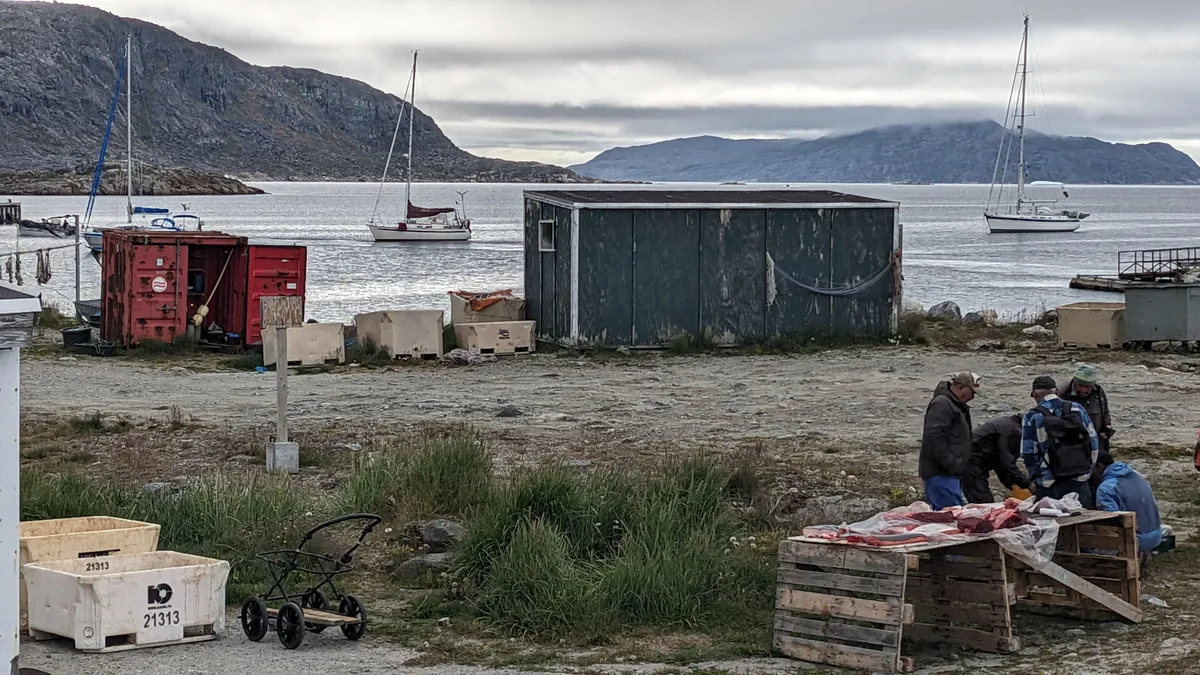 Whale meat market