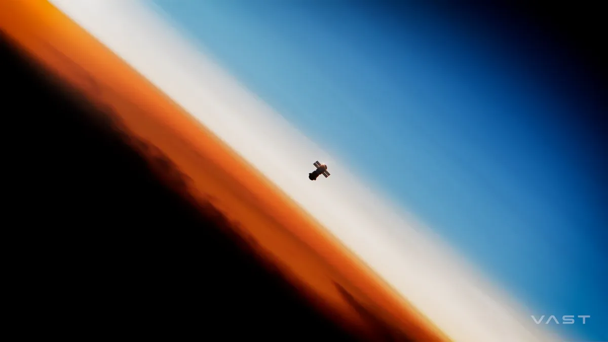 Illustration of Haven-1 in orbit; Credit: Vast