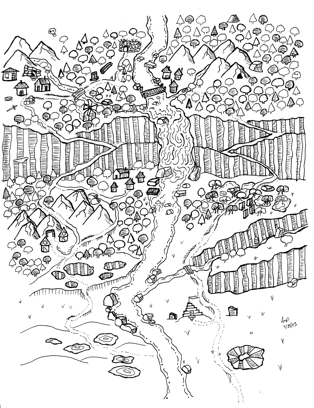 Cairn Map for West Marches Campaign