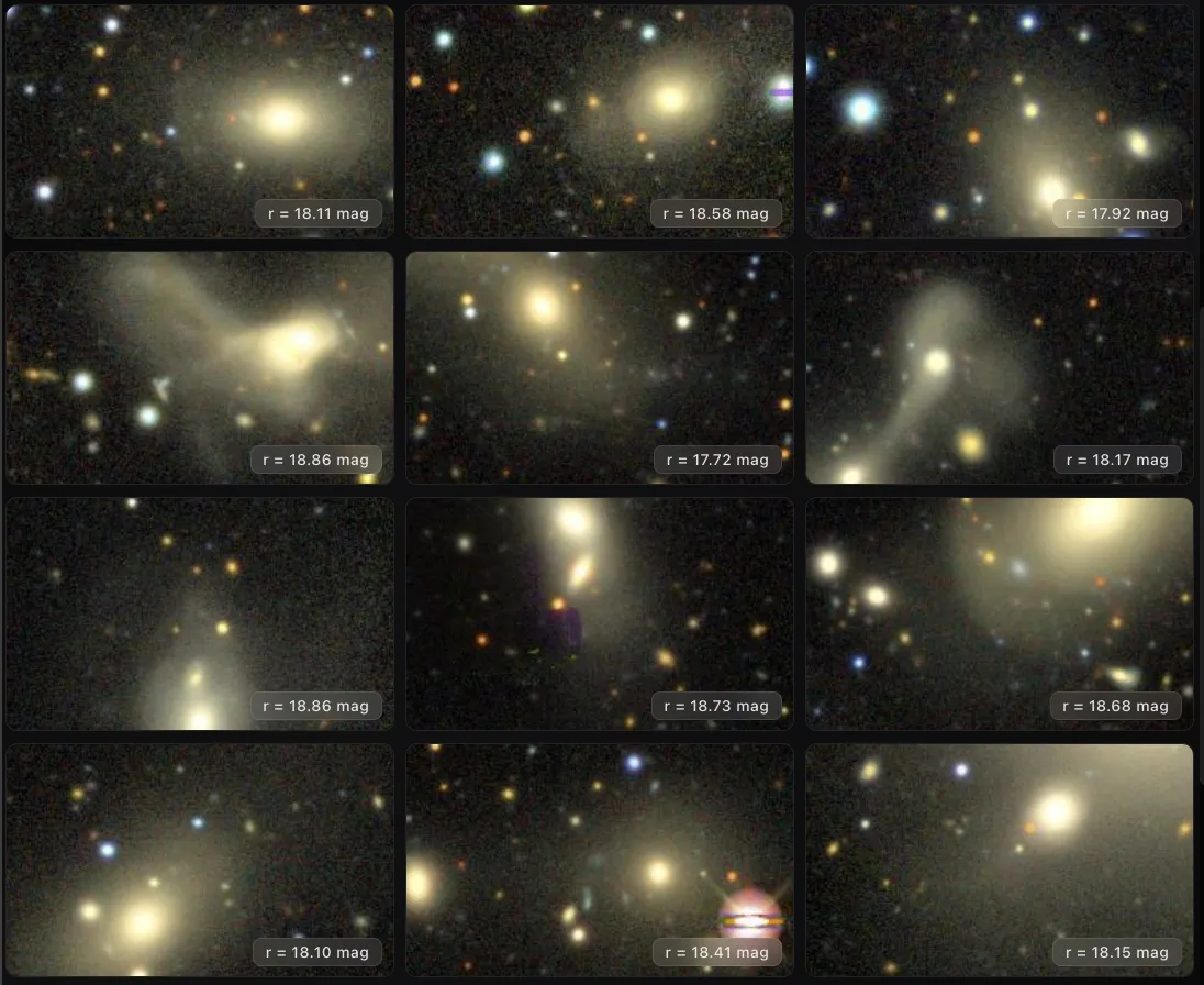 Galaxy with shells from tidal debris