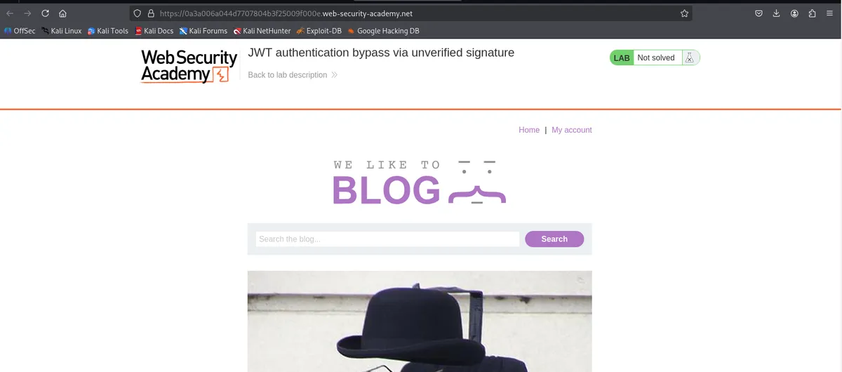 login page