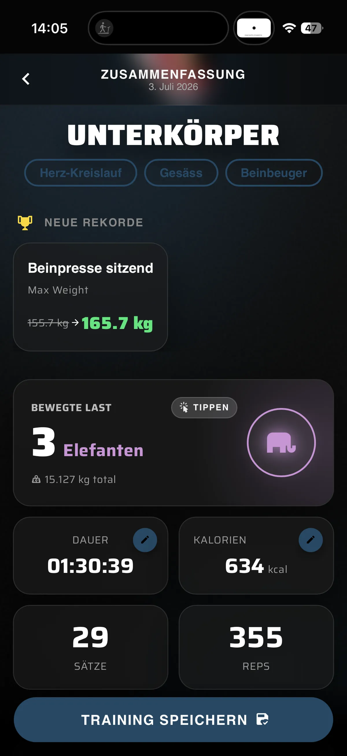20260703 strength training record