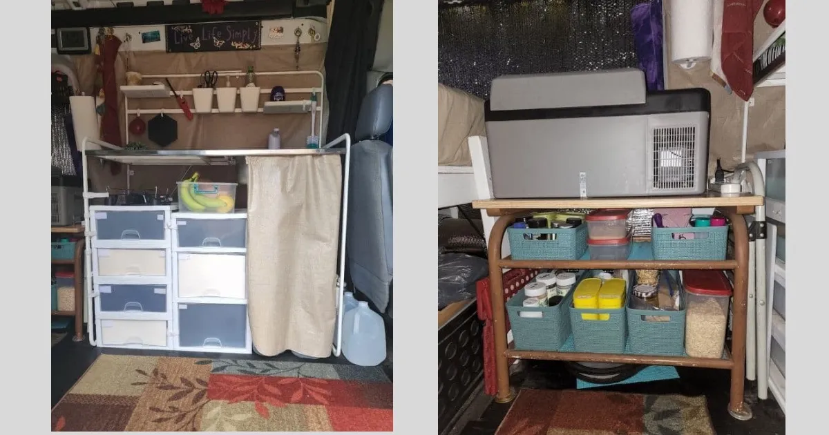 New van kitchen setup