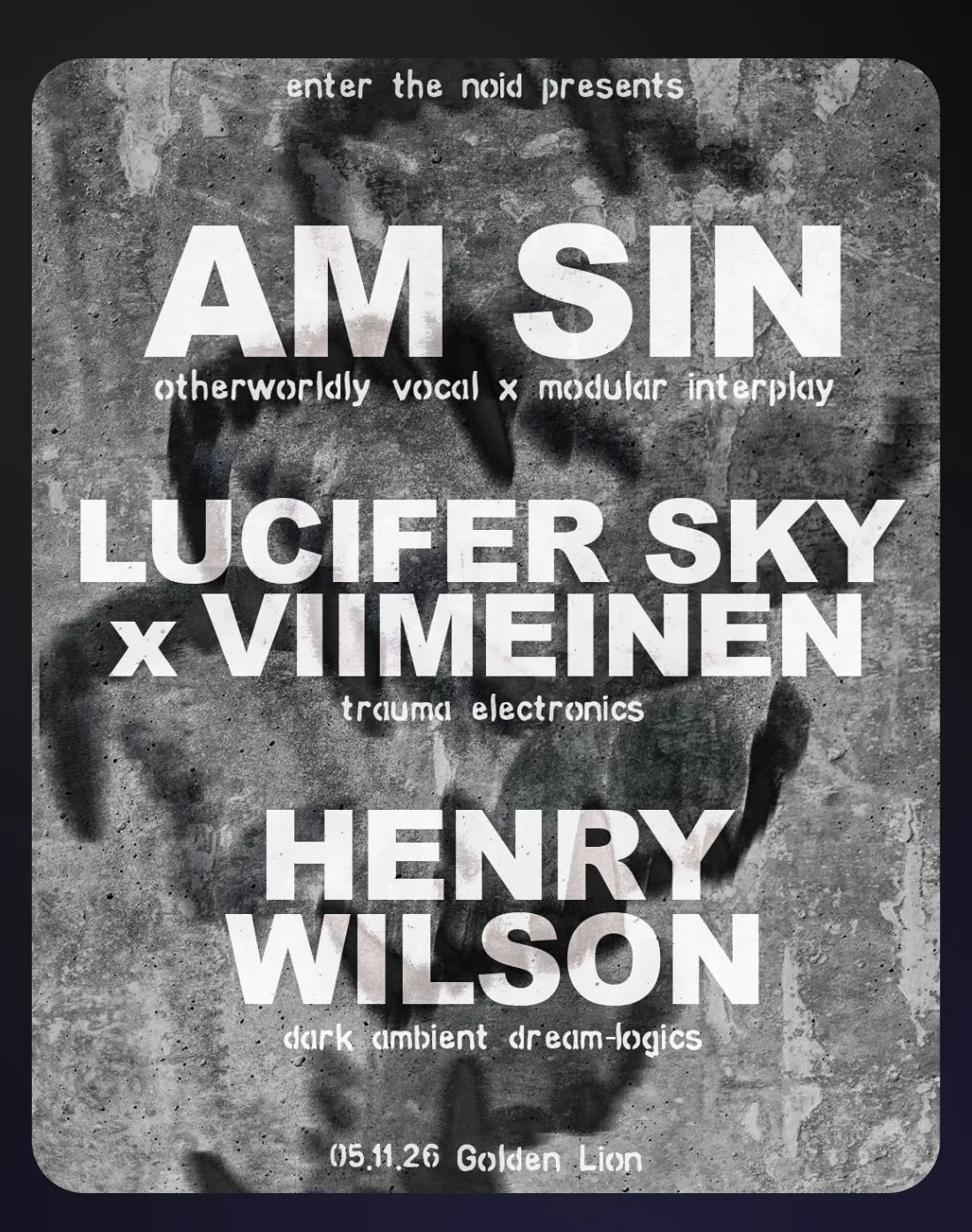 November shows with Lucifer Sky