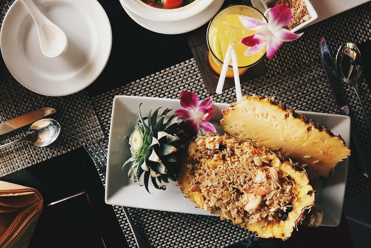 Pineapple fried rice, Krabi, 2017