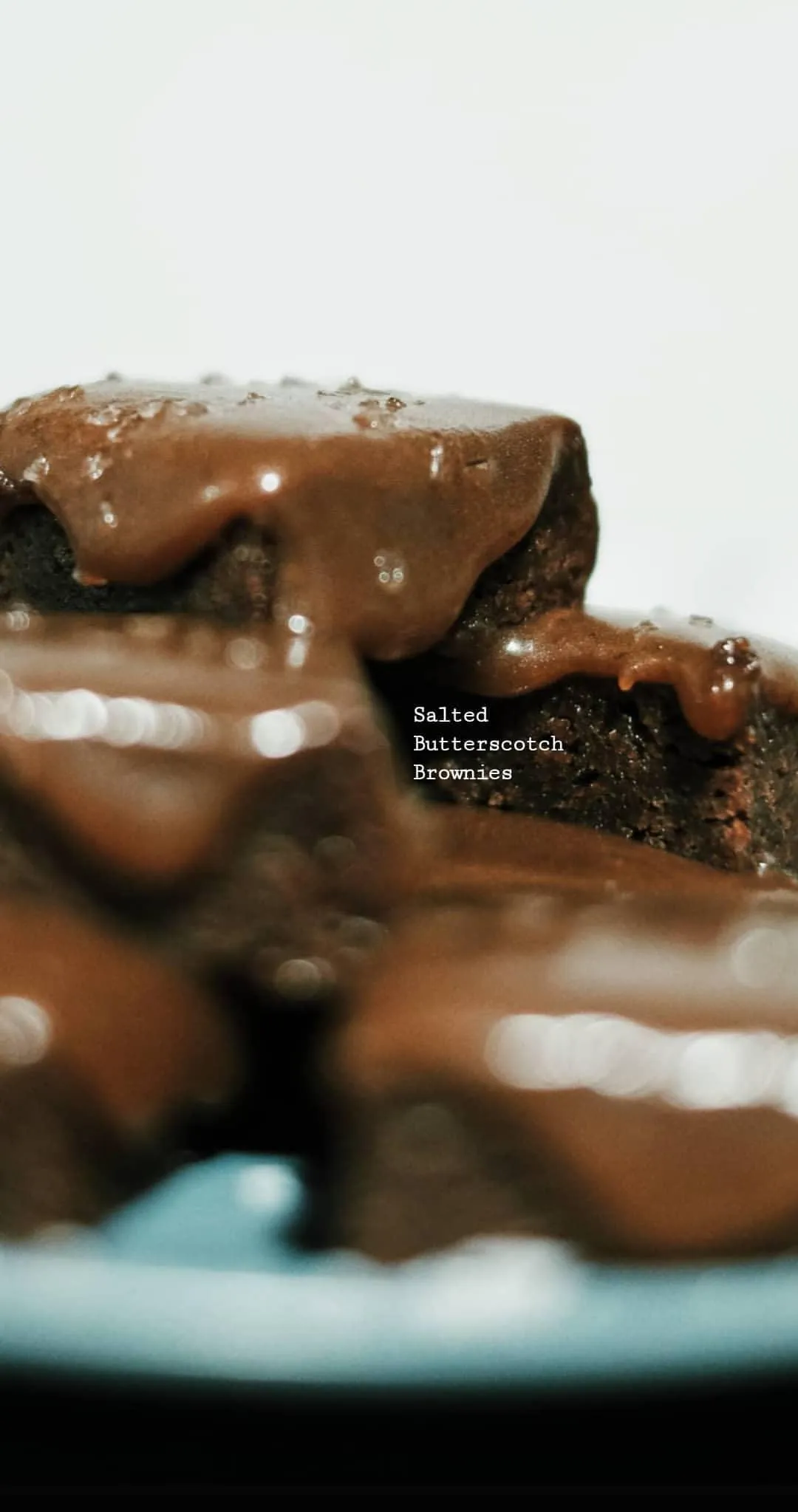 Salted butterscotch brownies, 2020.