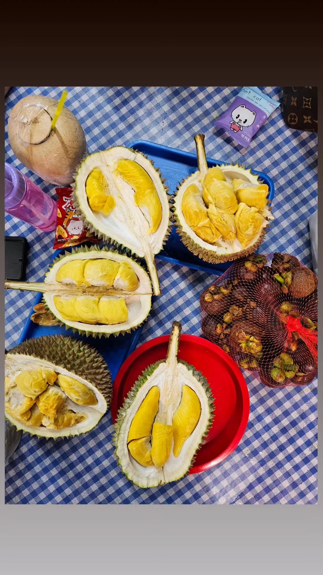Durian and mangosteens, 2023.