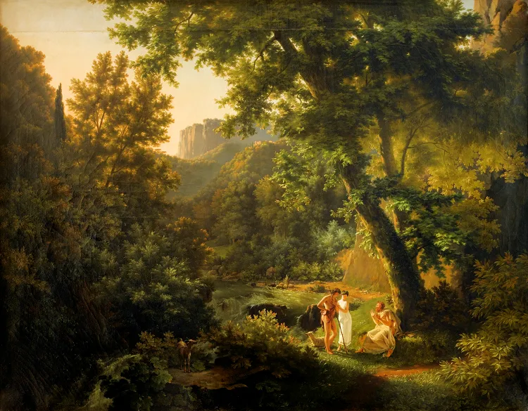 LANCELOT-THÉODORE TURPIN DE CRISSÉ DAPHNIS AND CHLOE ASKING AN OLD GOATHERD WHAT LOVE IS 1809
