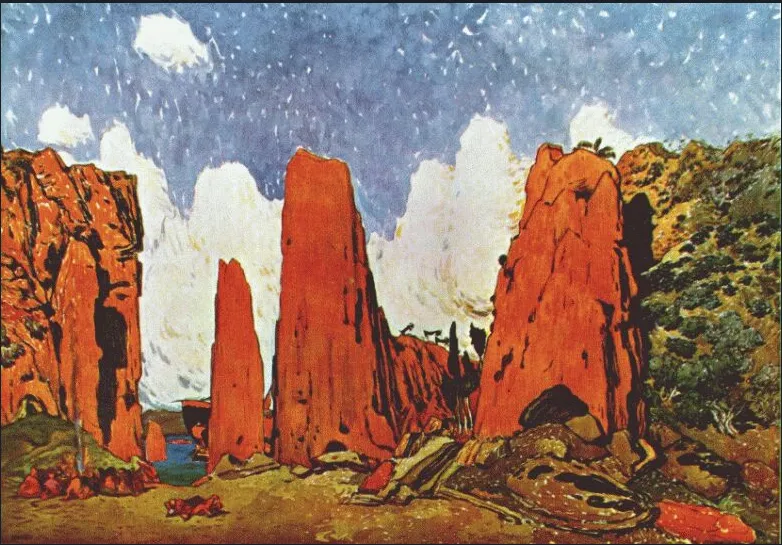 Screenshot 2025-04-23 at 14-03-14 Daphnis and Chloe scenery for act II 1912 - Leon Bakst - WikiArt