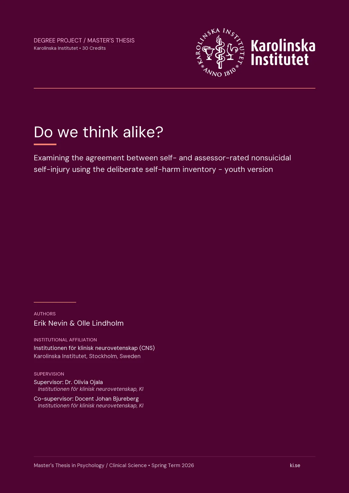 Cover of Do We Think Alike?
