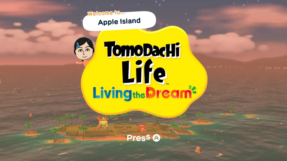 Nanako, an original character made by me and my friends, greeting me on the game's home screen for the first time.