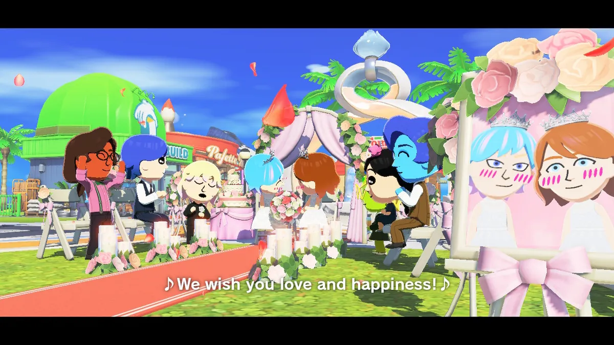 Max and Chloe on their wedding day.