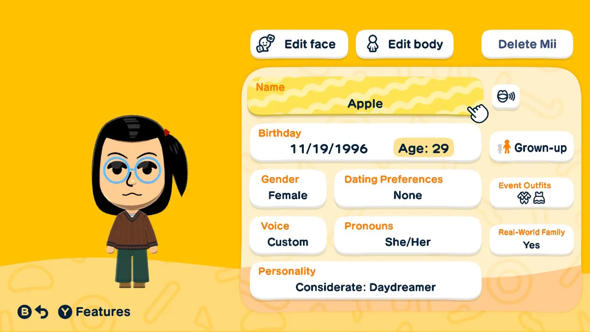 Apple's general profile card.