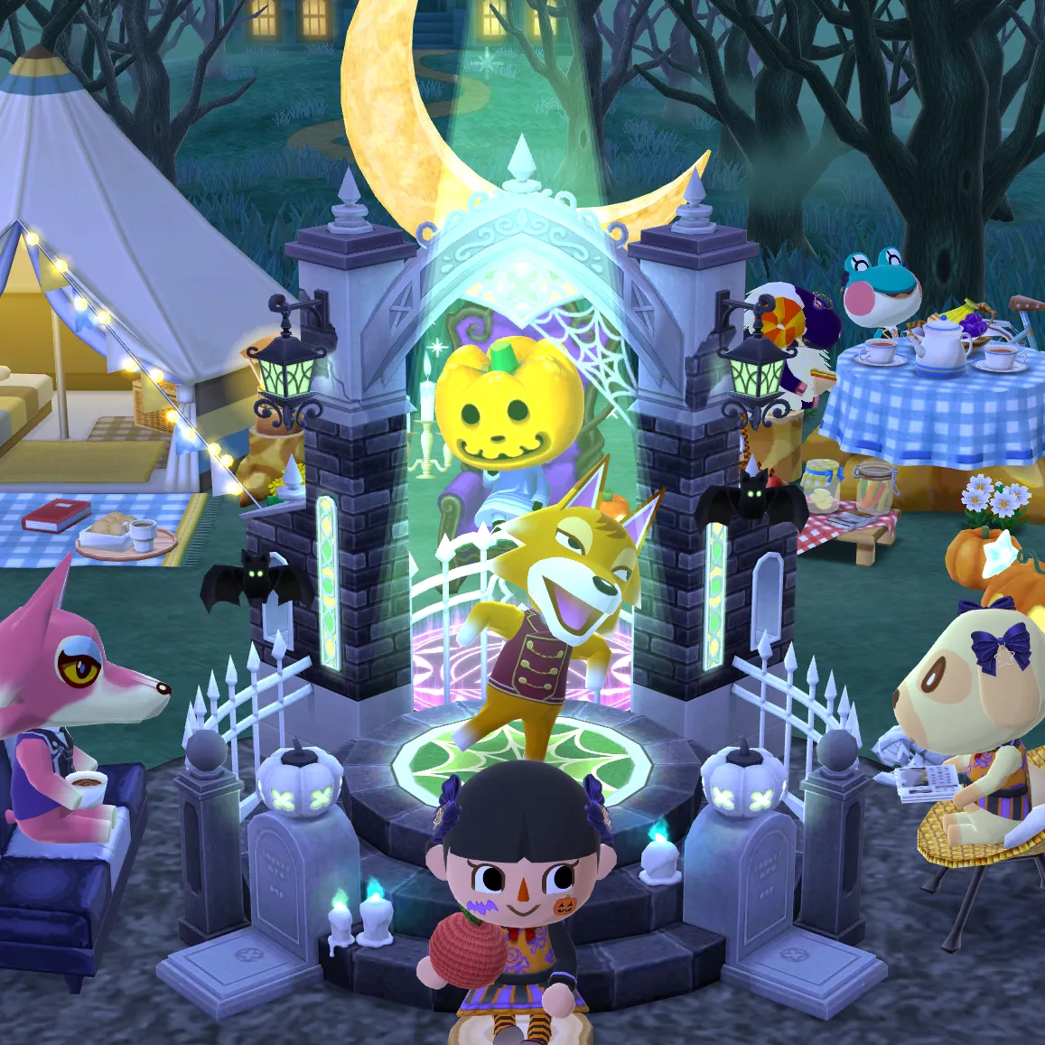 Screenshot 1 of my campsite in Animal Crossing Pocket Camp.