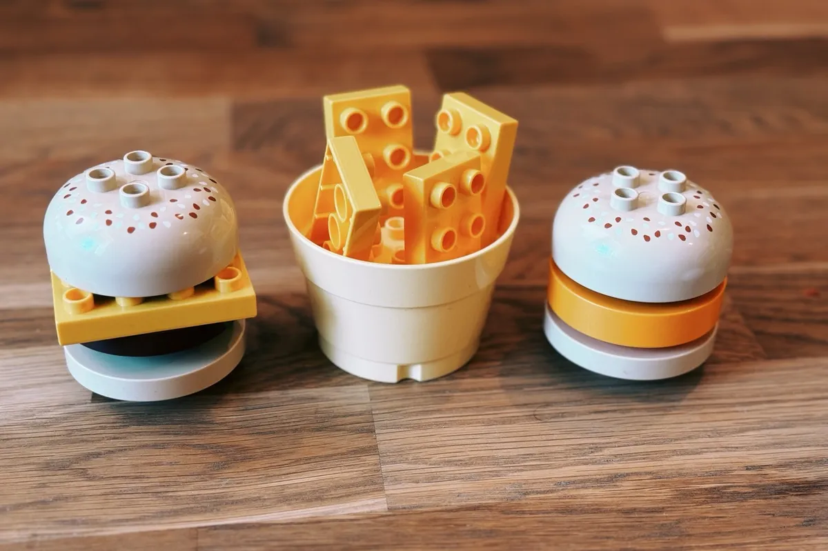 LEGO Cheeseburger, French Fries, and Egg Burger