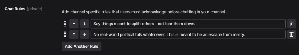 Twitch Chat Rules