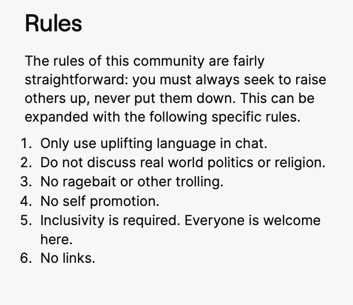 Sample Twitch Rules