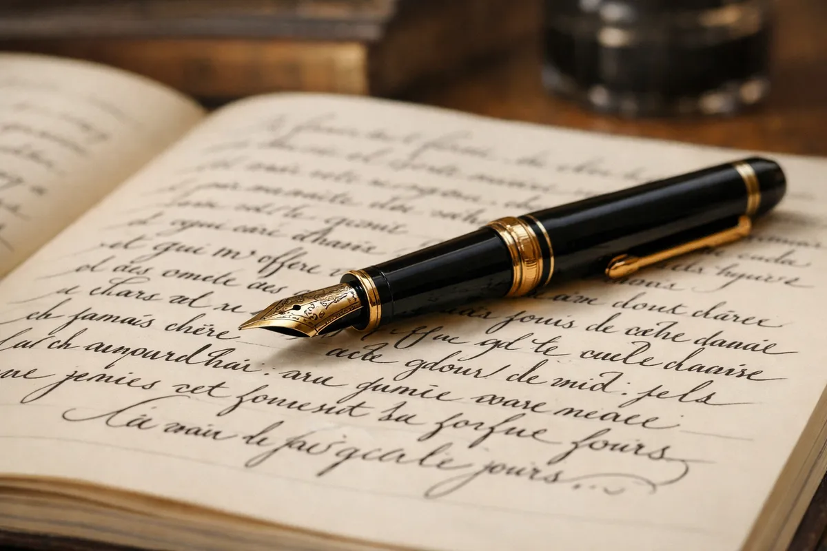 Stylo posé sur un cahier