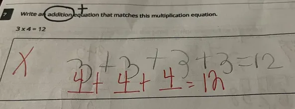From https://www.reddit.com/r/mildlyinfuriating/comments/1gq3j2j/sons_math_test/