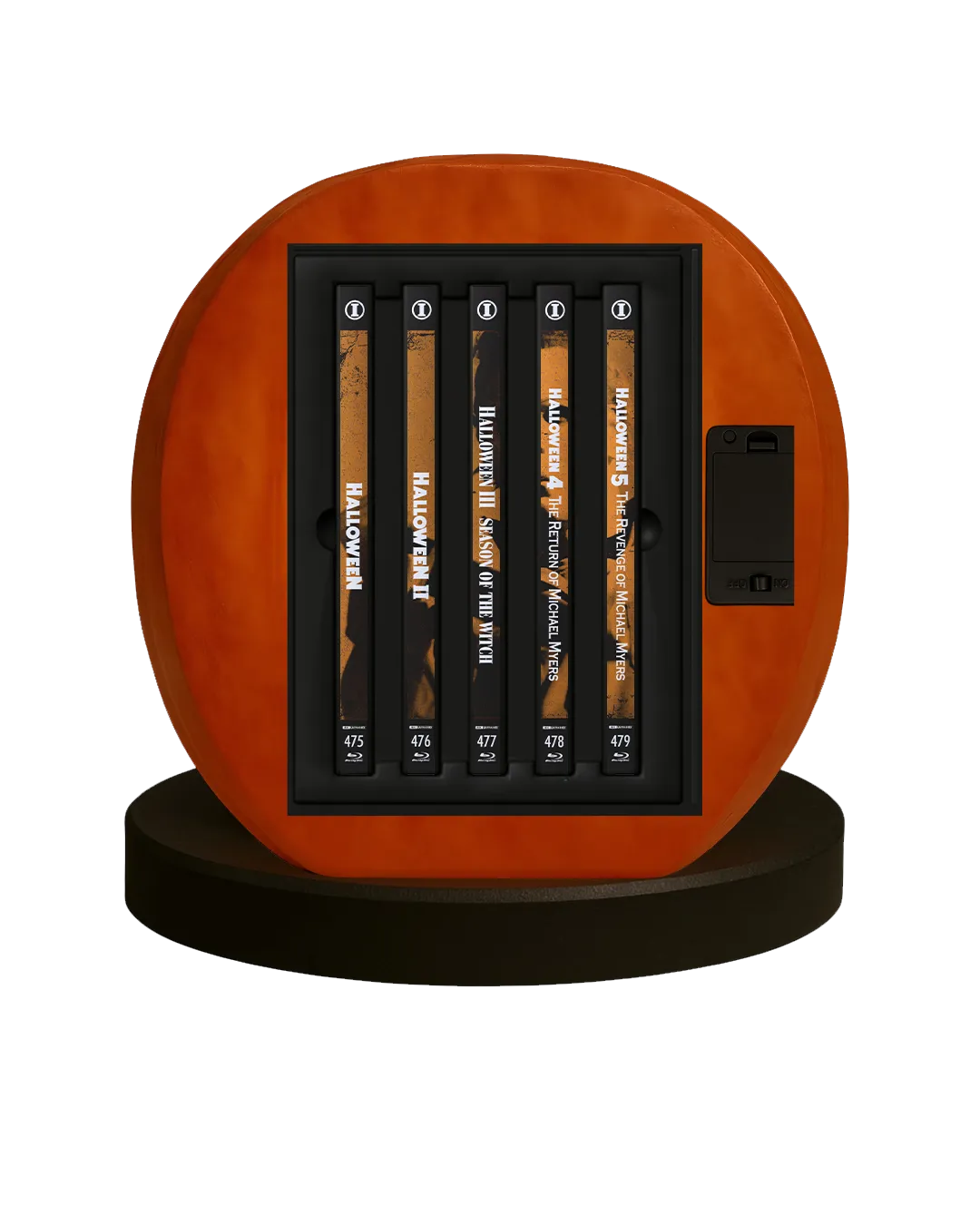 Back of Halloween Steelbook Set Pumpkin Case