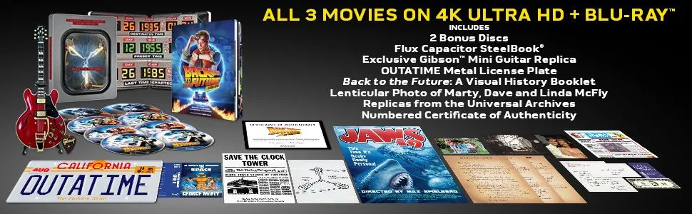 Back To The Future 40th Anniversary 4K Trilogy SteelBook Gift Set Packaging