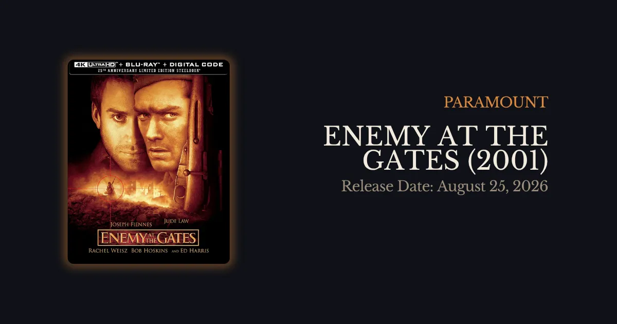 Enemy at the Gates 4K UHD Steelbook from Paramount