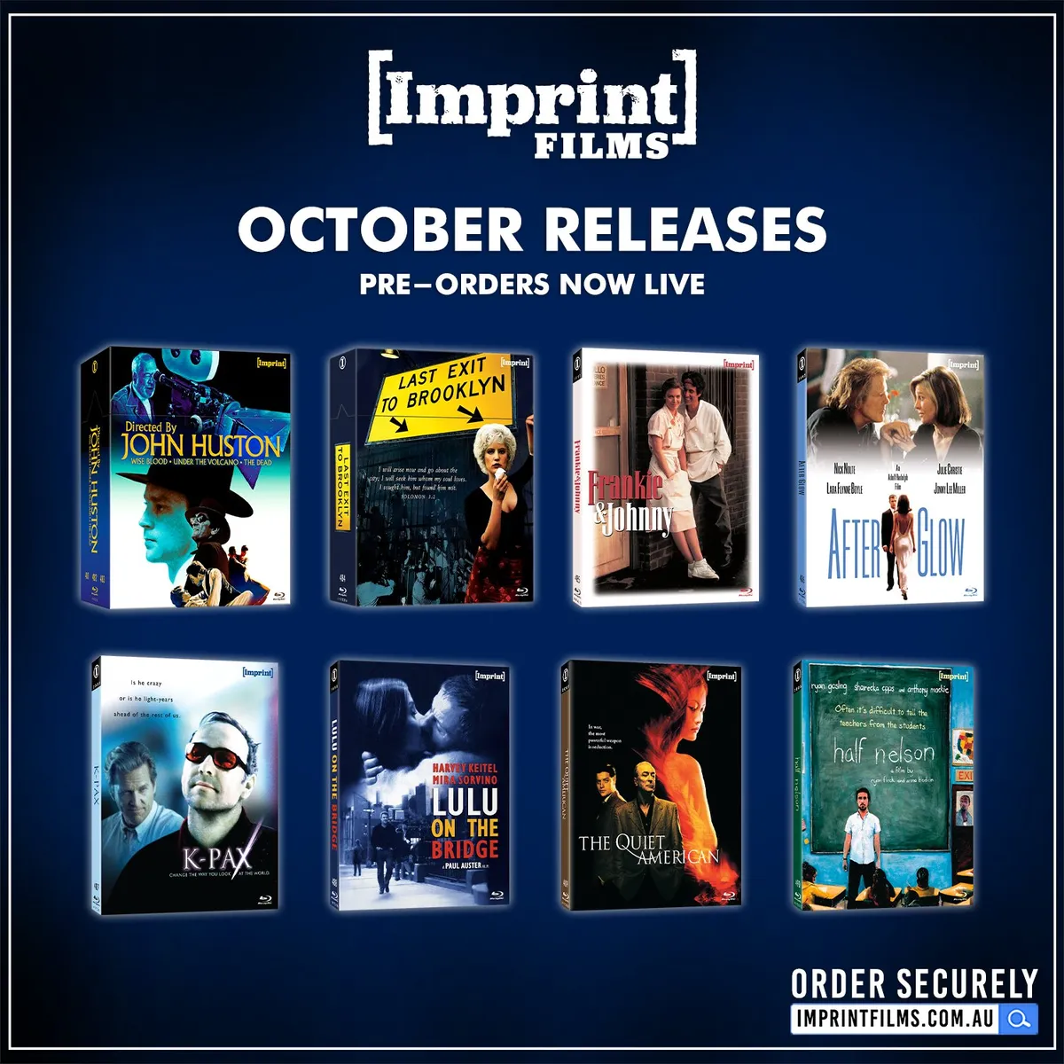 Imprint Films October 2025 Blu-ray Releases