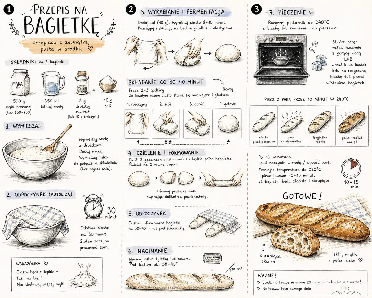 Przepis na bagietkę