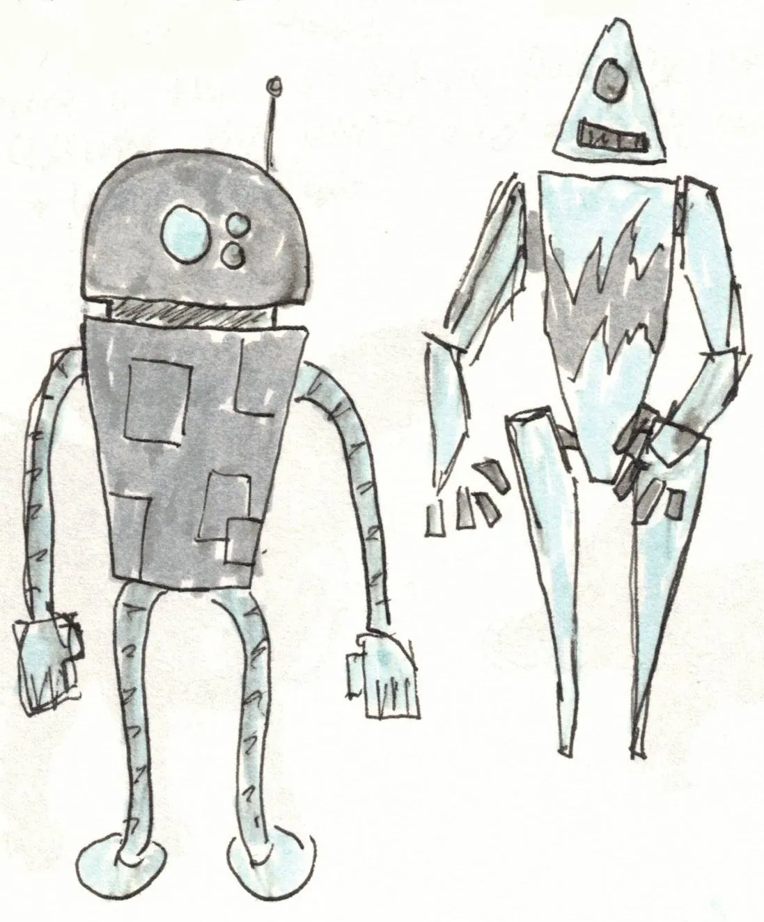 robot travelers idea notes - cropped