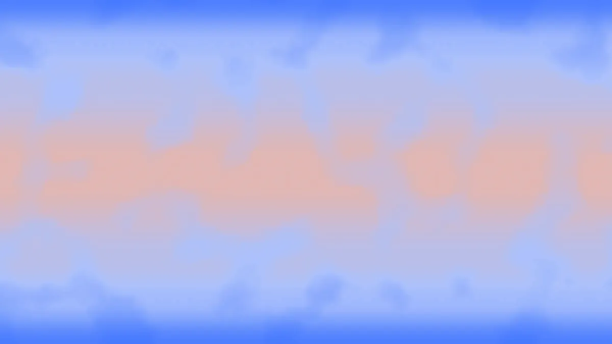 The temperature view for the same map, enabled and visible.