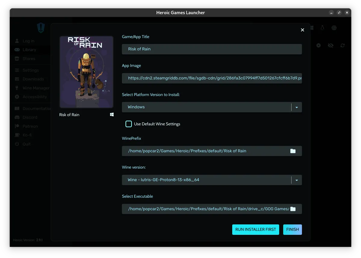 A screenshot showing the filled out form