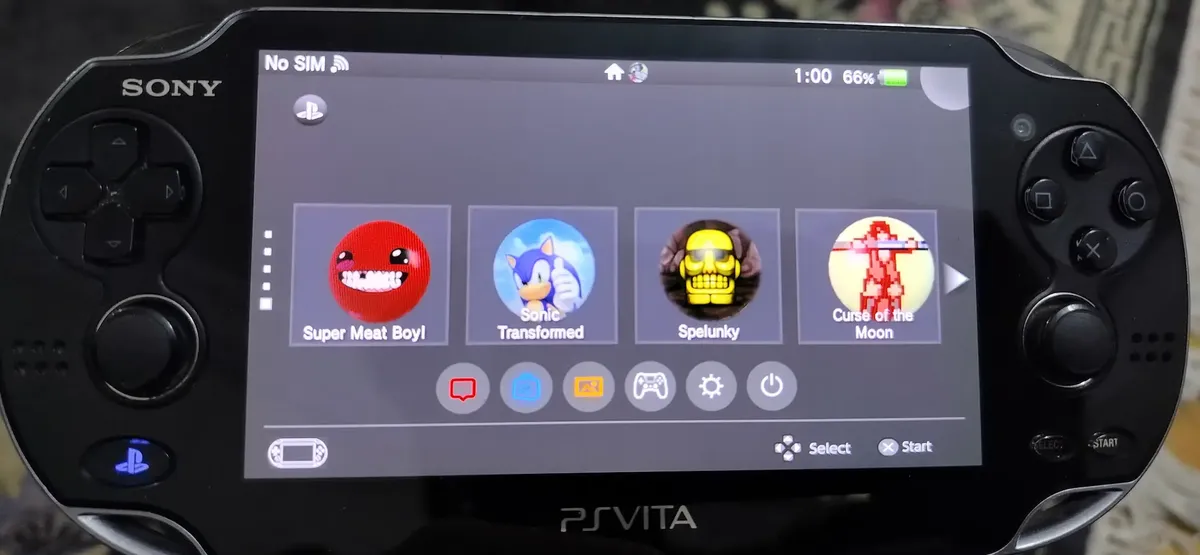 The PSVita with a Nintendo Switch theme