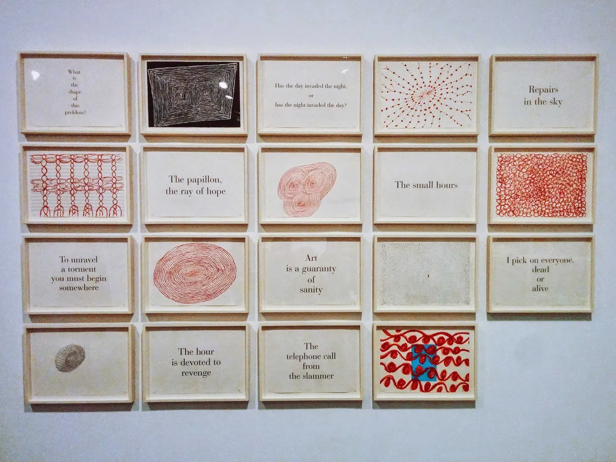 A series of framed illustrations and text.