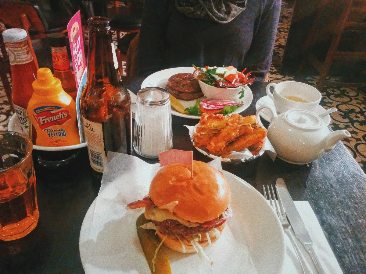 Burgers for dinner.