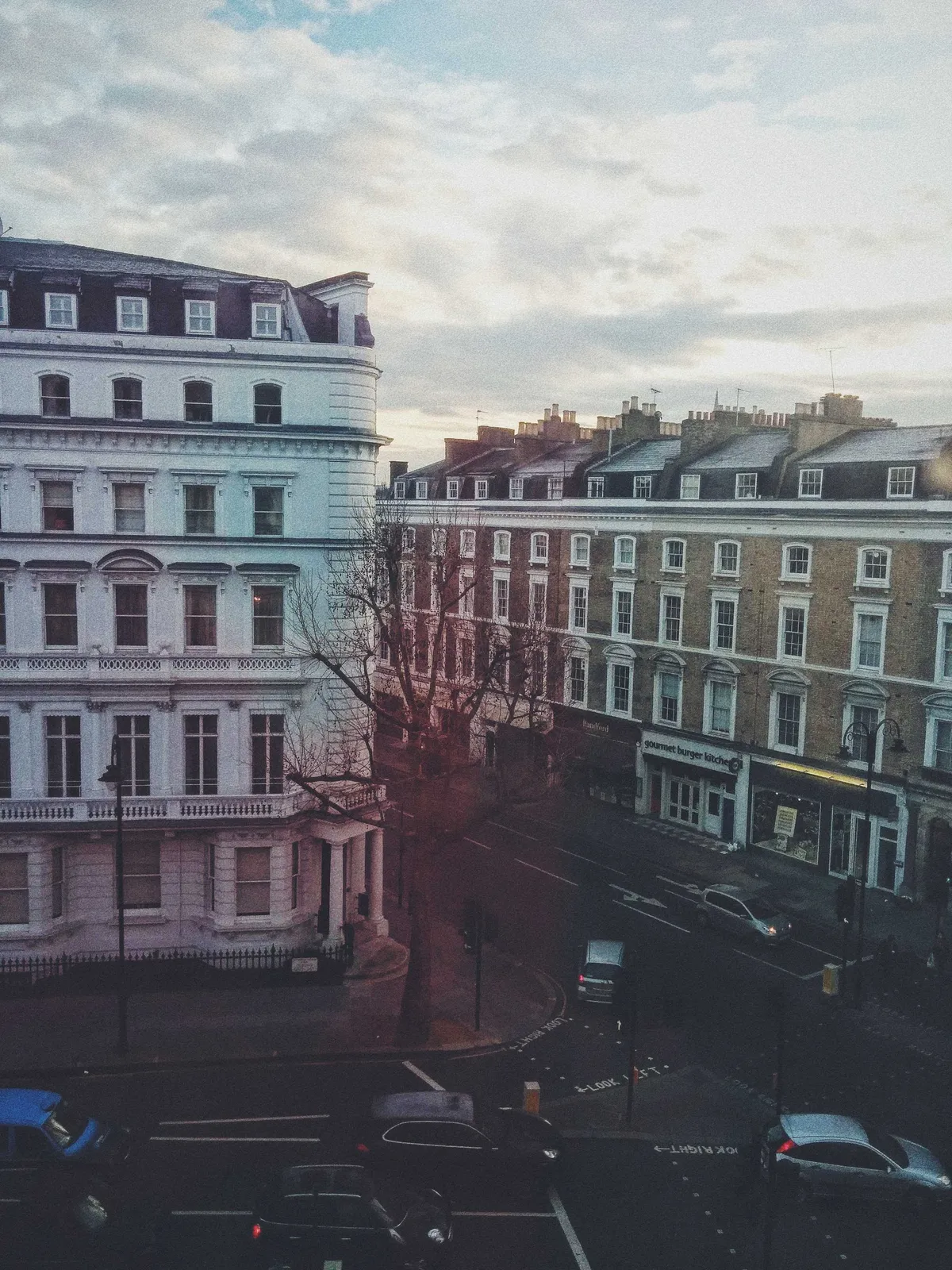 Georgian-era buildings from the hotel window.
