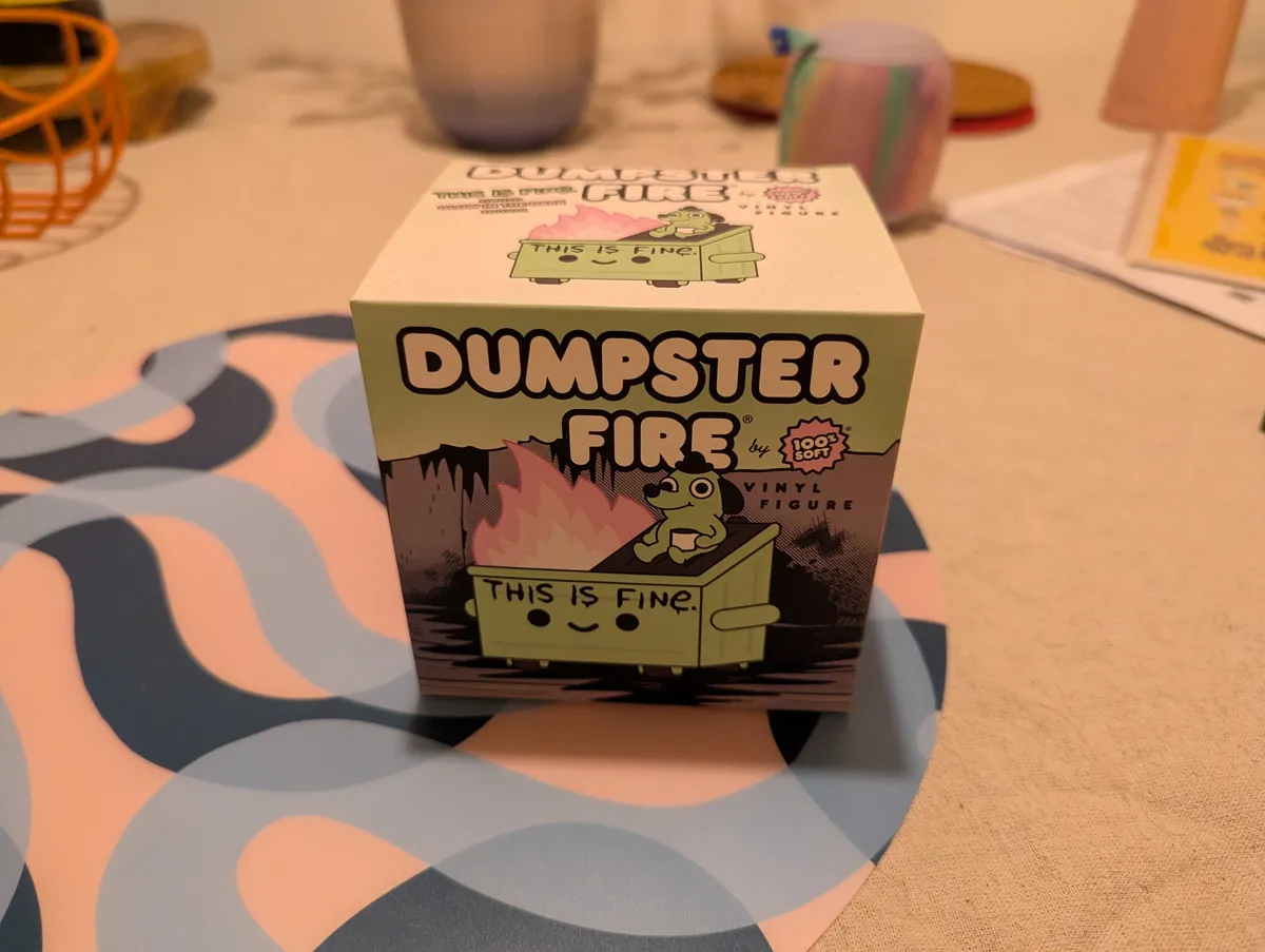 A box with a glow-in-the-dark collectible of the 
