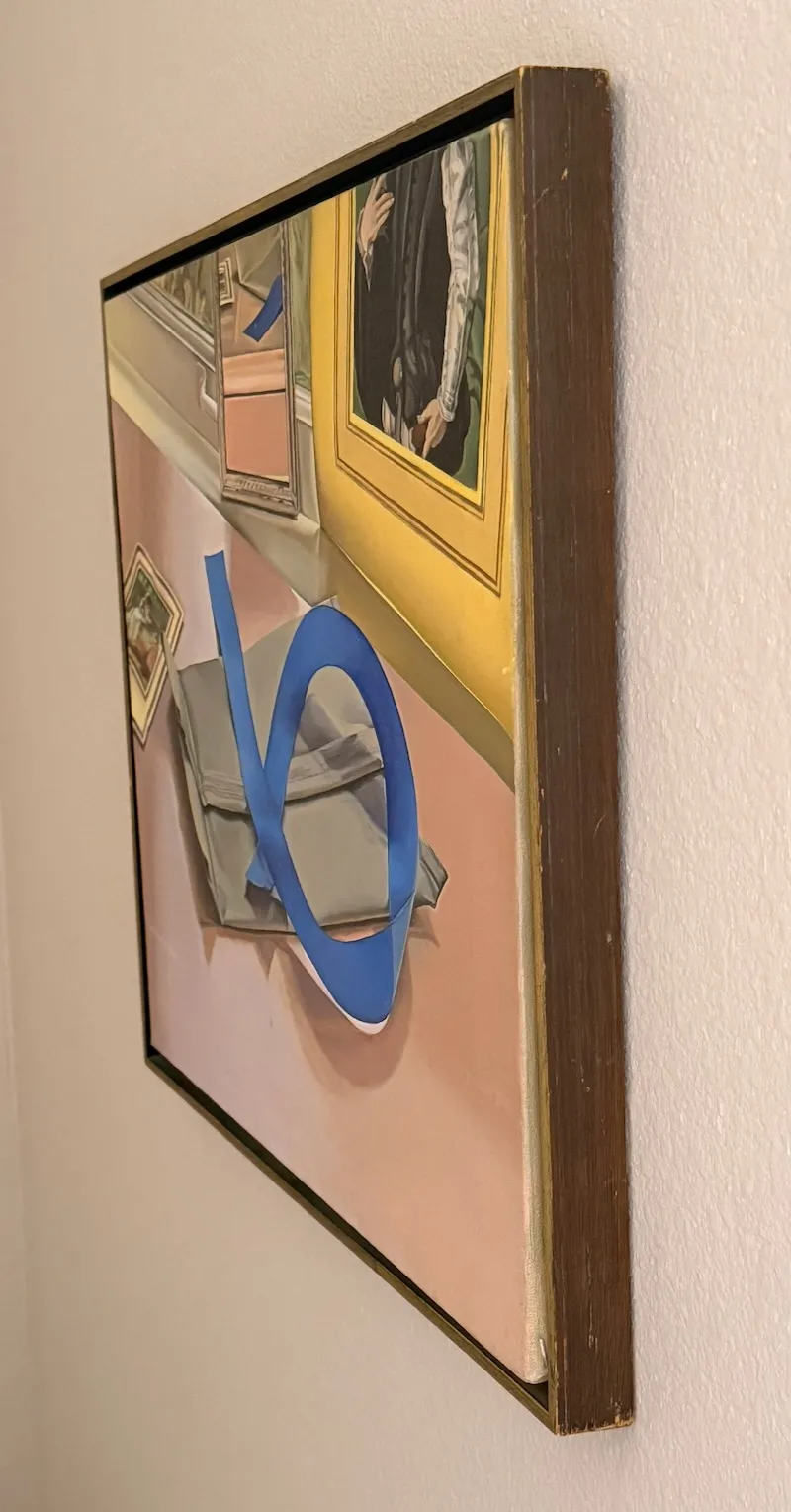 Blue Ribbon Unfurled viewed from an oblique angle, revealing its unusual perspective