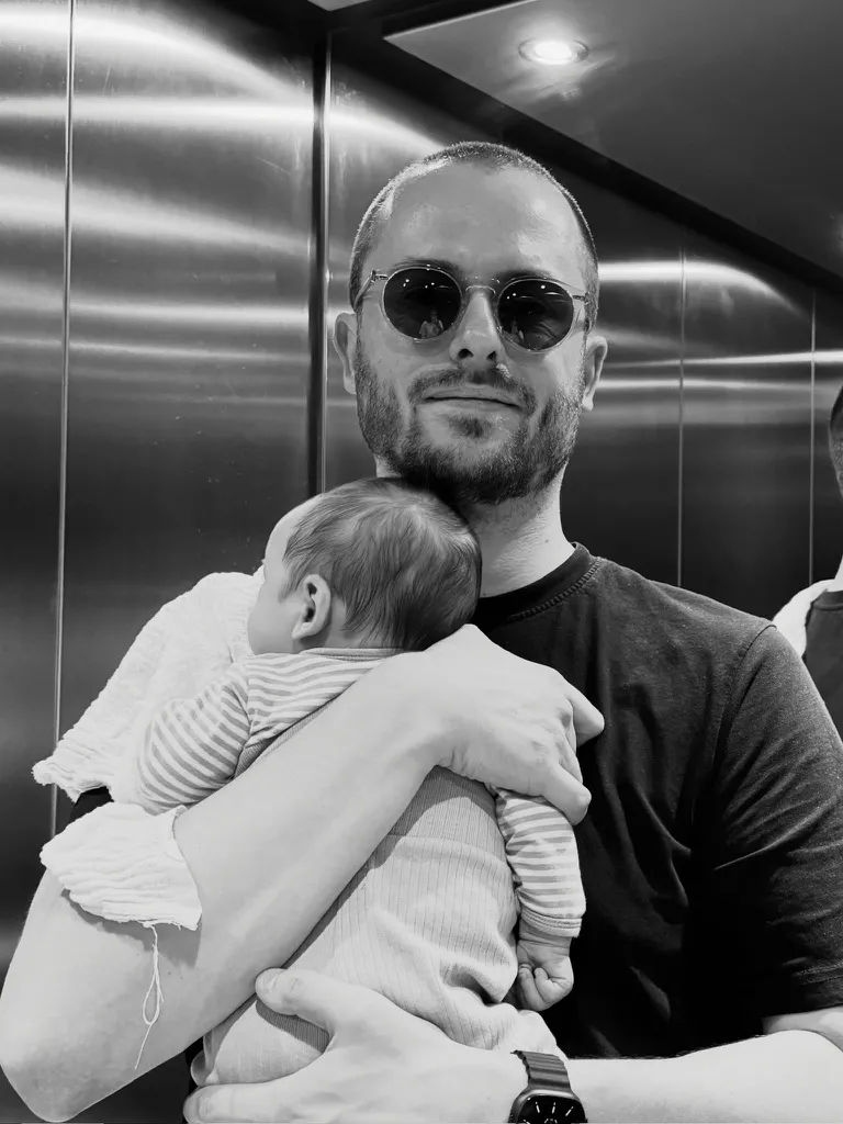 A Portrait of me holding my baby