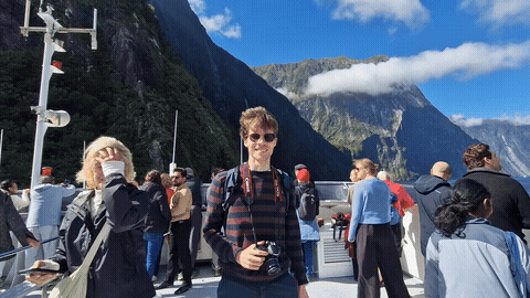 james looks around like a weirdo