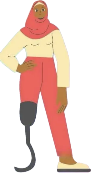 solo polyamorous black hijabi amputee