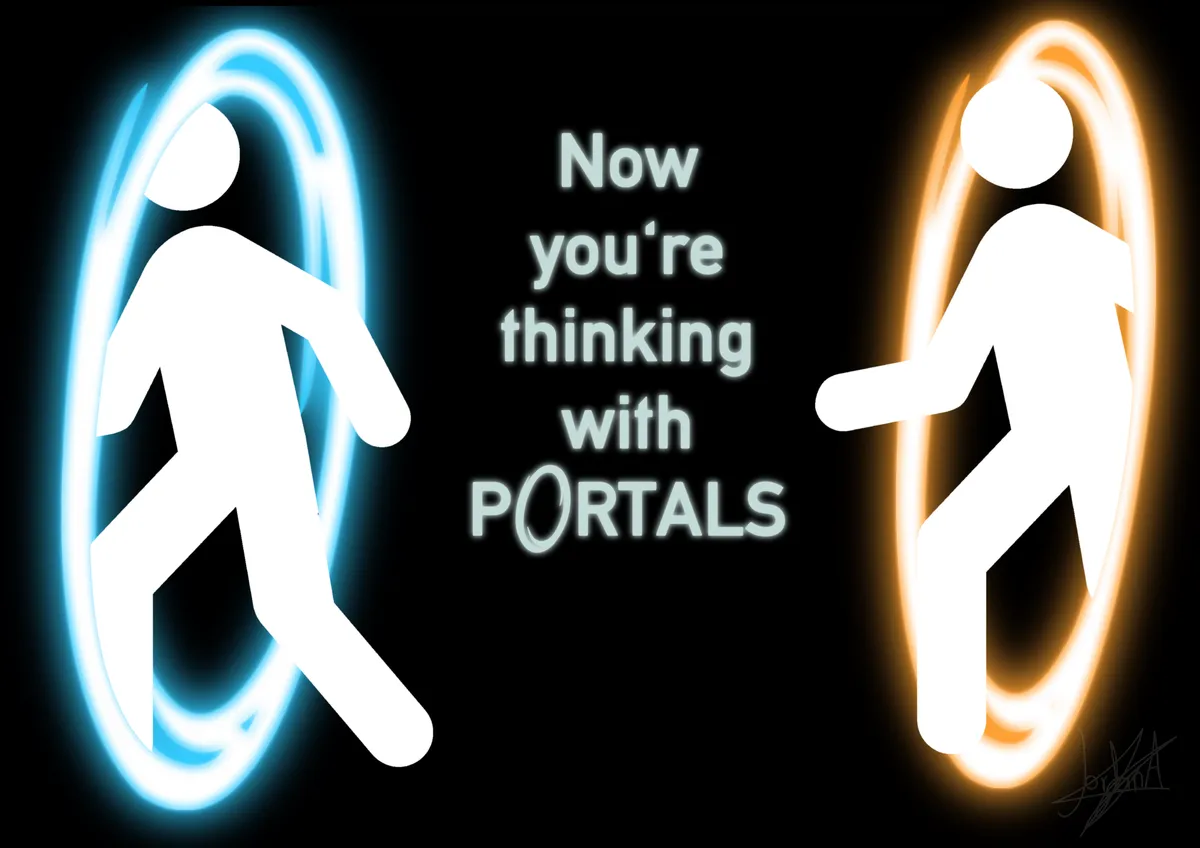 image: Now you're thinking with portals by Mackalillan