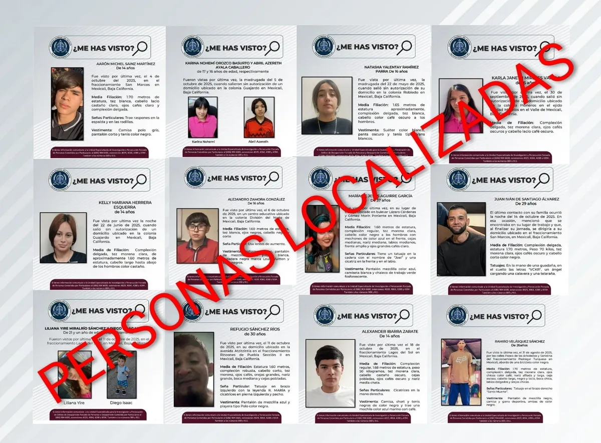 14 personas localizadas