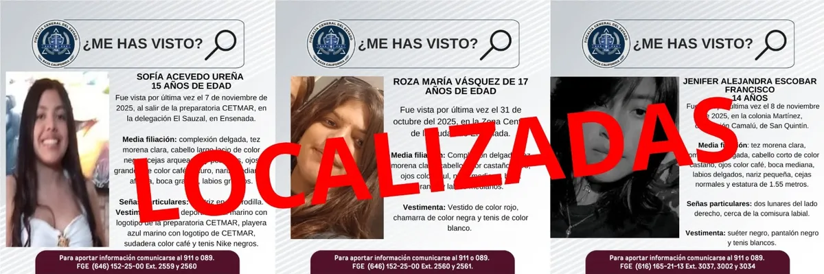 localizadas 3 menores
