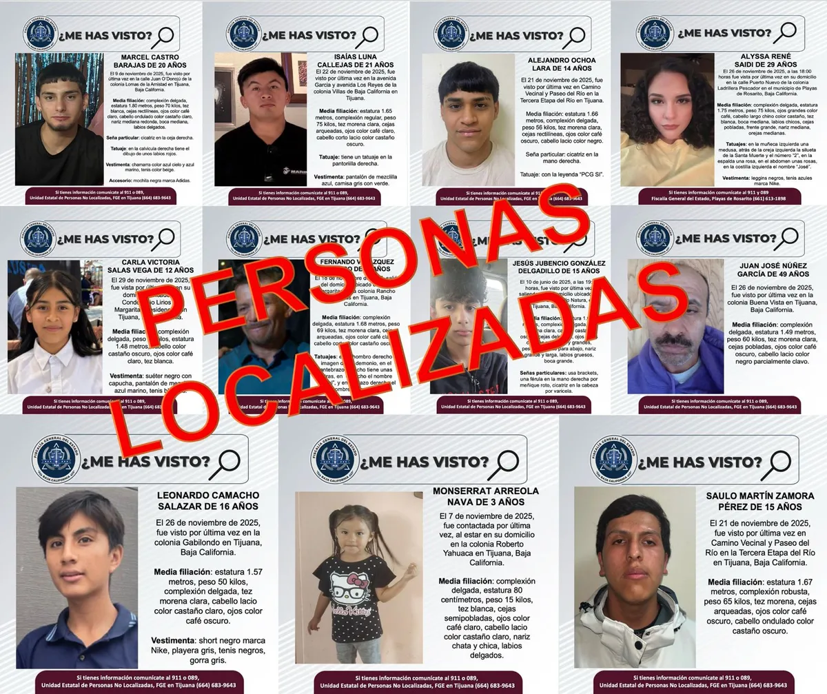 11 personas localizadas