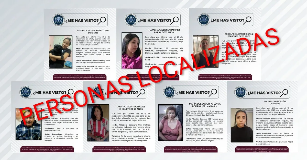 fge localiza a siete personas